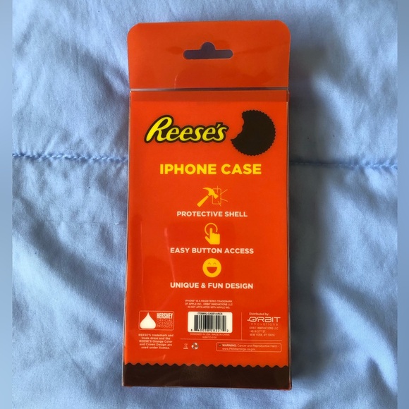 Reese's Peanut Butter Cups & Glitter Liquid Shaker iPhone 13/14 Case NIB - Picture 3 of 4